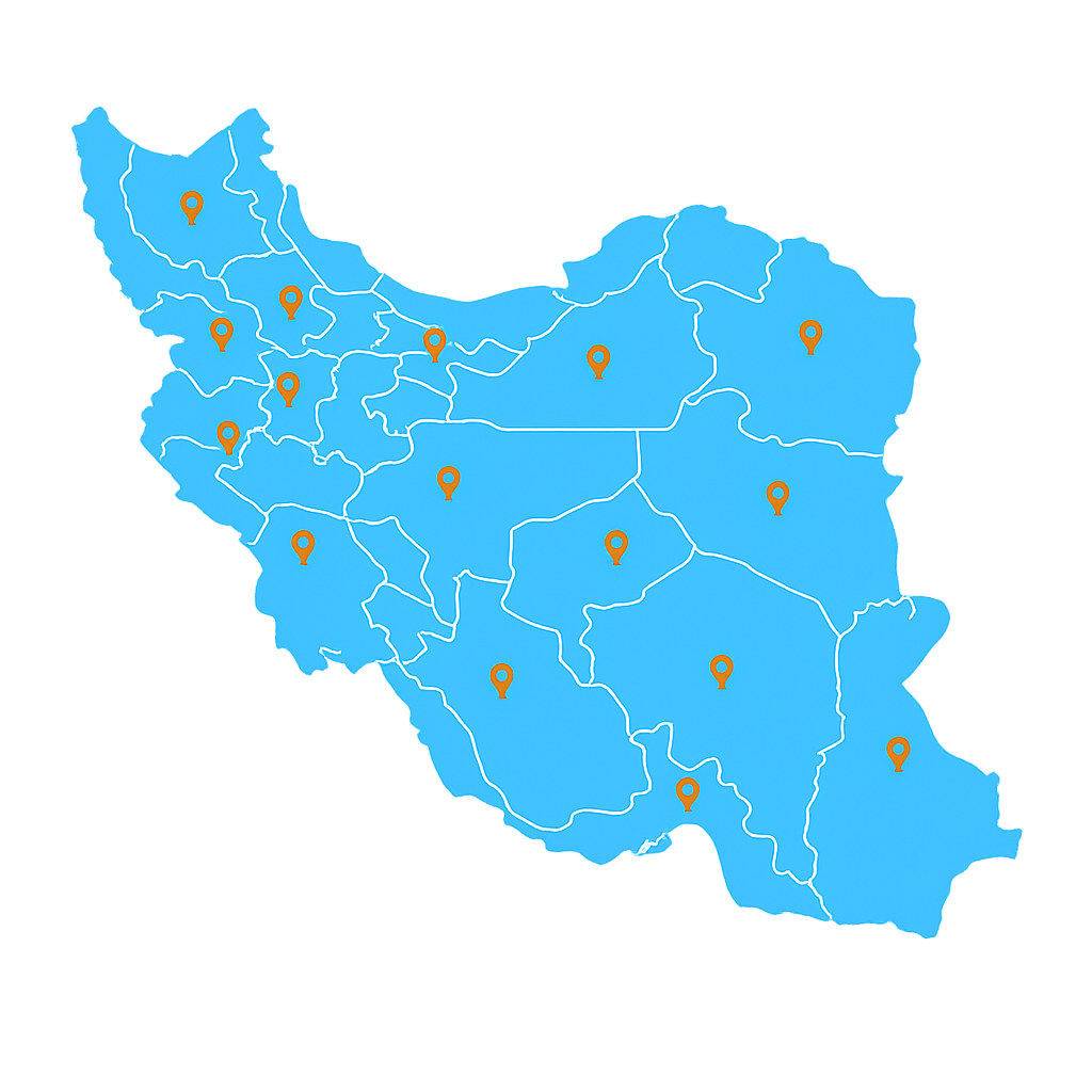 نقشه نمایندگان فروش ایران